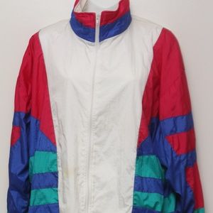 90's Vtg "TRAXTON" Multicolor Windbreaker Jacket
